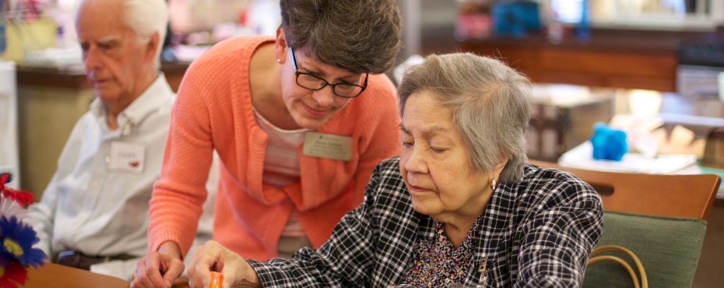 Adult day program art class