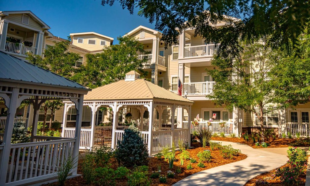 Holly Creek's courtyard