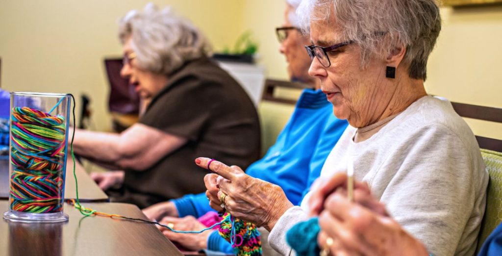 Resident knitting group