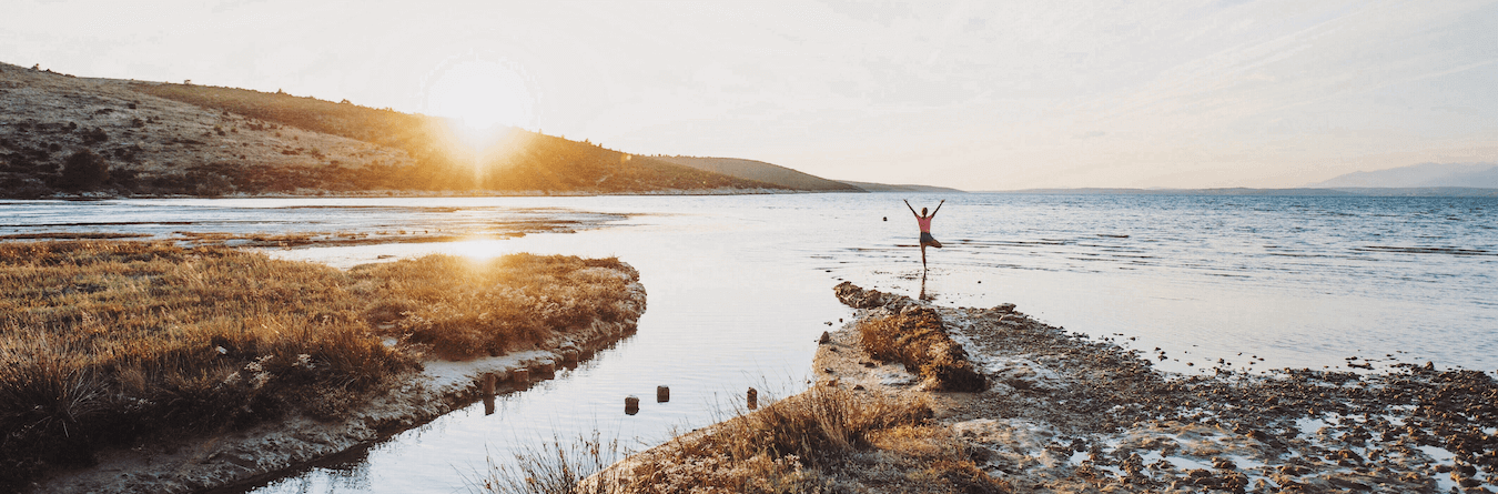 yoga on beach