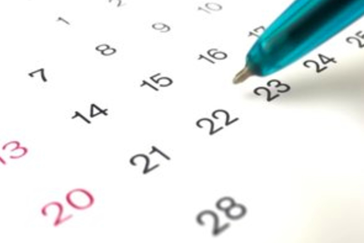 close up of calendar