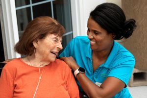 CLC caregiver and resident