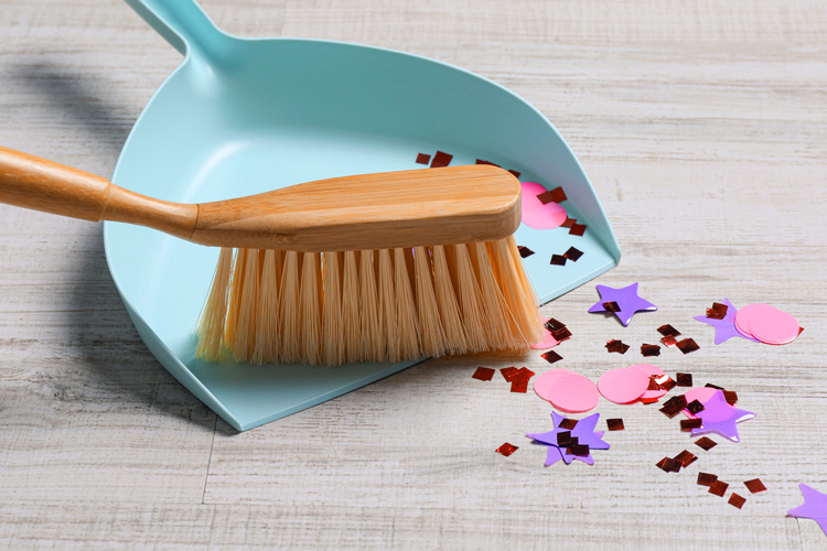 cappella digital marketing solutions dust pan and broom cleaning up confetti