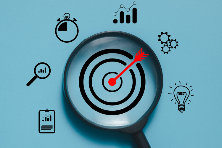 cappella digital marketing solutions magnifying glass looking at marketing icons