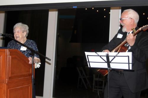 Jean Todd, Earthen Vessel Honoree, and Chaplain Jim Kok